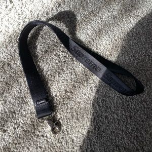 Supreme Black Tonal Lanyard SS16